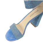 Jeffrey Campbell Share  Blue Rhinestone Sandal Heel Size 8 Right Shoe Only Ampute Photo 1