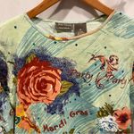 Jane Ashley Y2K french quarter New Orleans sequin bling bling mardi gras top 3/4 sleeve Photo 4