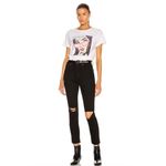 RE/DONE 90's High Rise Ankle Crop Jeans Jet Black With Rips Photo 2