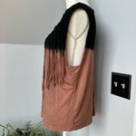 Gimmicks by BKE  Sleeveless Fringe Top Black‎ Tan Western Boho Ranch Photo 2