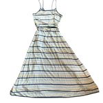 Anthropologie Eze Sur Mer Stripe Print Wrap Dress Spaghetti Strap Cotton Stretch Medium NWT Photo 6