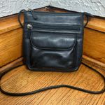 STONE MOUNTAIN Black Leather Crossbody Minimalist Purse Photo 0