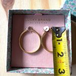 Lucky Brand Gold Tone Hoop Earrings Matte Finish Lightweight 2” NWT Photo 5