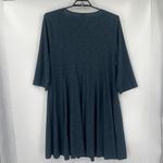 Torrid  Faux Wrap Knit Dress Sz 4X Blue Ribbed Stretchy V-Neck Comfy Curvy Soft Photo 5