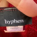 Vintage Y2K Hyphen red glitter roses swirl stretch cord back prom dress Size L Photo 6