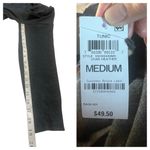 JM Collection  Low V Tunic Sweater Gray Sz M NWT Photo 7