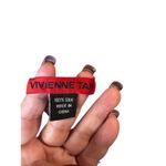 Vivienne Tam Red 100% Silk Floral Scarf Women Sz 39X40 Photo 3