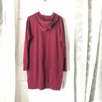 Michael Kors  logo tape Women Burgundy Hoodie Sweatshirt dress sz M cotton blend Photo 8