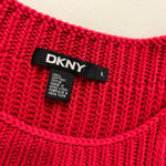 DKNY Vintage Y2K Red 100% Cotton Chunky Knit Tunic Tank Vest Top Size Large Photo 5