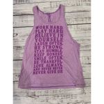 Lorna Jane  The Hard Work Graphic Tank Top in Light Lilac Purple Size Medium Photo 1