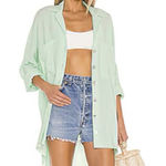 Show Me Your Mumu Button Down Top Medium Green Melon Boho Casual Photo 0