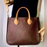 ETRO Milano Red Paisley Top Zipper Crossbody Shoulder Bag Stunning Condition Photo 11