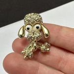 Signed Gerry’s Brooch Pin Gold Tone Big Egged Goofy Poodle Dog Photo 3