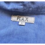 Flax  Boardwalk Linen Hoodie in Blue Size Large Photo 4