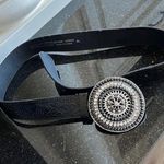 Perry Ellis  Genuine Leather Western Bling Belt Womens M L Tooled Photo 0