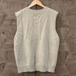 Princess Polly Women's Oversized Sweater Vest Beige L/XL Preppy Photo 2