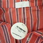 Isalis  Leo Pop-Top Pink Striped Button Down Shirt Womens‎ Long Sleeve New Small Photo 10