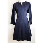 Theory  • RARE Navy Mariela Zip Front Poplin Dress Photo 3