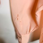 Vintage Peach Pink Blouse Sz Small? Wave Crinkle Front Made in USA Photo 10
