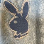 Playboy NWT x PacSun Embroidered Bunny Flower Light Wash High Rise Jeans Sz 26 Photo 5