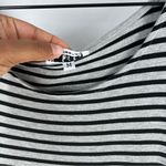 Habitat Black & Gray Striped Sleeveless High Low Midi Dress Scoop Neck Lagenlook Photo 8