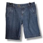 Eddie Bauer Womens Shorts Bermuda Denim Jean Blue Petite 8 Modest Photo 0