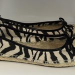 Michael Kors Meg Espadrille Flats Shoes Zebra Print Canvas Women’s 8 Photo 3