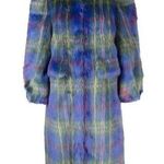 SHRIMPS Fern checked faux fur coat size UK 10/US 6 Photo 0