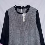 Bloomchic NWT Black White Houndstooth Long Sleeve Blouse size 18-20 Photo 3