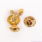 Sparkly Easter Rabbit Chest pin‎ brooch, color: Pink, blue and gold. Photo 5