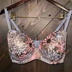 Victoria's Secret  Rare Vintage bra 36 DDD lined Full‎ Cov bling coral gold shine Photo 0
