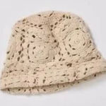 Free People x Rahi Sadie Crochet Bucket Hat NWOT Oatmeal Photo 0