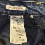 Seven7 SZ 16 Weekend Jean Shorts Stretch Frayed Hems Hi-Rise Whiskered Zip-Fly Photo 5