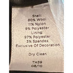 Talbots  Grace Fit Sweater Size 10P Black Silver Wool Lined Ruffled Trim NWT Photo 8