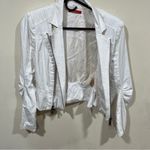 Alice + Olivia Women’s  Crème Puffy Shoulder Cropped Jacket Sz small Photo 4