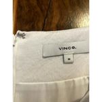 Vince Linen Pleated Midi Shift Dress White BEACH RESORT CASUAL MINIMALIST Size M Photo 3