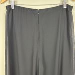 Alex Evenings  Palazzo Pants Womens Large Black Chiffon Overlay Wide Leg Dressy L Photo 4