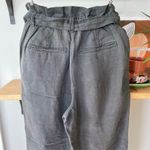 American Eagle Aerie Charcoal Gray Linen Blend Belted Drapey Pants Size Small NWT Photo 5