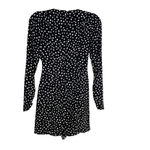 Likely  Corinne Ruffle Front Polka Dot Mini Dress Black Size 00 NWT Photo 3
