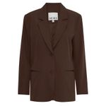 ICHI NWT Java Brown IHKATE SUS Oversized Button Loose Fit Blazer Medium Photo 9