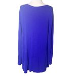 Marina Rinaldi maglia sweater colorblock v neck blue black sz 16 Photo 5