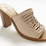 J.Crew  MARLOW HUARACHE MULES Leather Light Blush 3.5" Heel Sz 7.5 New with box Photo 0