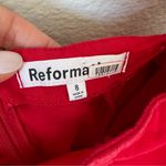 Reformation Mika Cotton Midi Dress in Red Photo 9