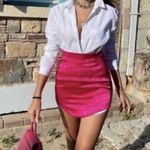 ZARA  HOT PINK SATIN EFFECT MINI SKIRT Size Small Photo 5