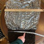 Alberto Makali Vintage Y2K Alberto Mikali Brown Sequin Ruched Stretchy Blouse Shirt Tunic Top Photo 7