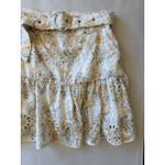 Sofie the Label Floral Flower Eyelet Tiered Belted Mini Skirt Womens Medium Photo 3