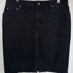 LRL Lauren Jean Co. Black Denim Pencil Knee Length Jean Skirt, Size 12P, EUC Photo 0