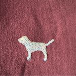 Victoria's Secret PINK  Burgundy Full Zip Hoodie Sequin Dog Fleece Hood Jacket XS Photo 6