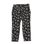 Talbots  Black White‎ Brown Floral Chatham Ankle Pants 14 Stretch Side Zip Photo 1