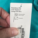 Xersion  Long Line Bra Women's Medium Green Seamless Ribbed Low Support NEW Photo 5
